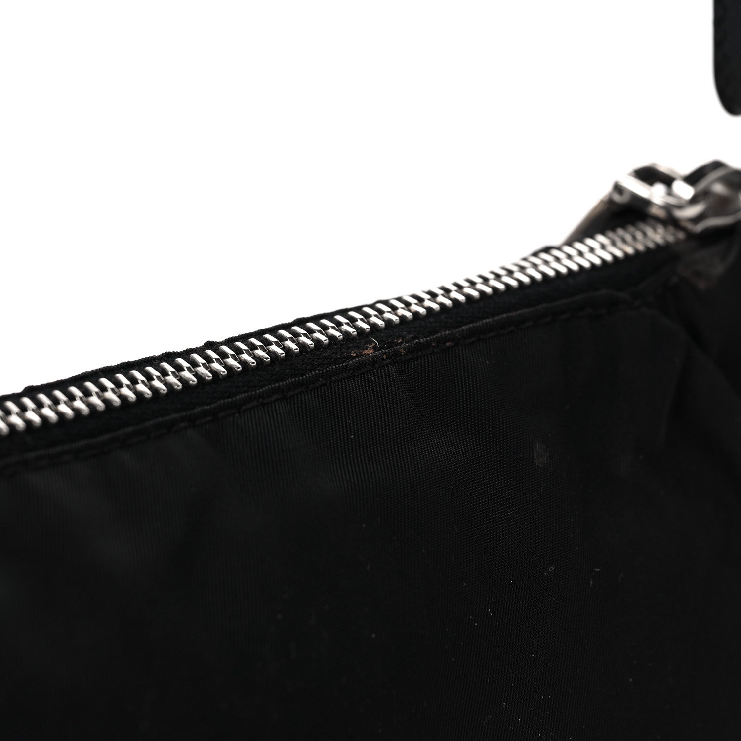 Prada Tessuto Nylon Saffiano Pochette Black 9 of 9