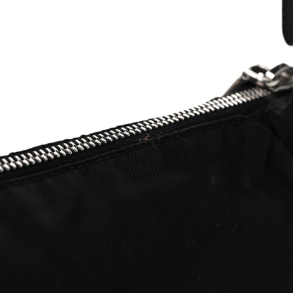 Prada Tessuto Nylon Saffiano Pochette Black 9 of 9