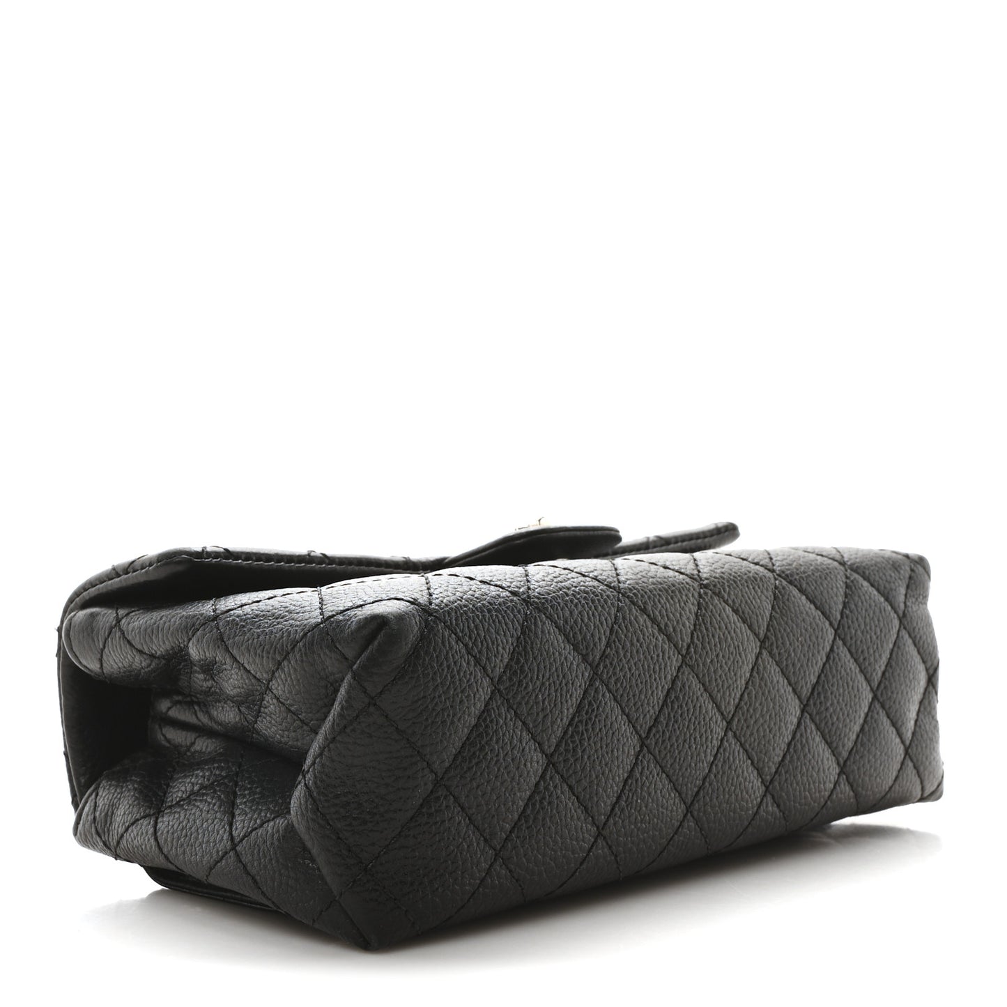 Grained Calfskin Quilted 2.55 Reissue Flap Belt Bag Clutch Black