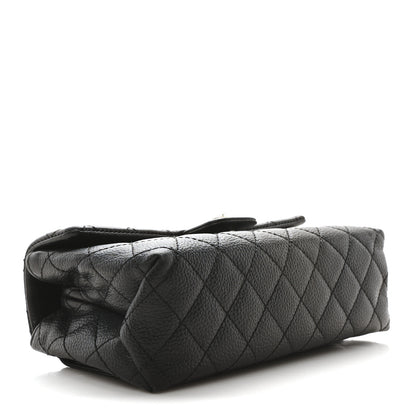 Chanel Grained Calfskin Quilted 2.55 Reissue Flap Belt Bag Clutch Black 6 of 18