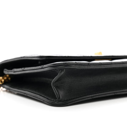 Chanel Aged Calfskin Quilted Reissue Wallet On Chain WOC Black 9 of 11