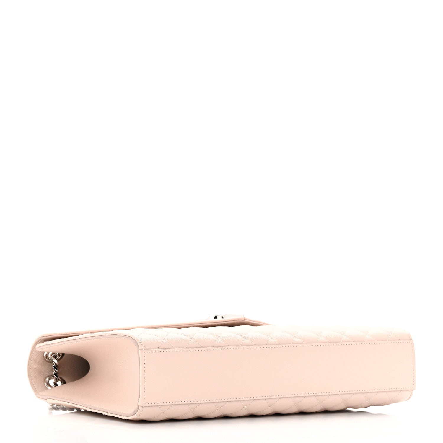 Saint Laurent Grain De Poudre Textured Mixed Matelasse Large Triquilt Monogram Satchel Rose 4 of 17