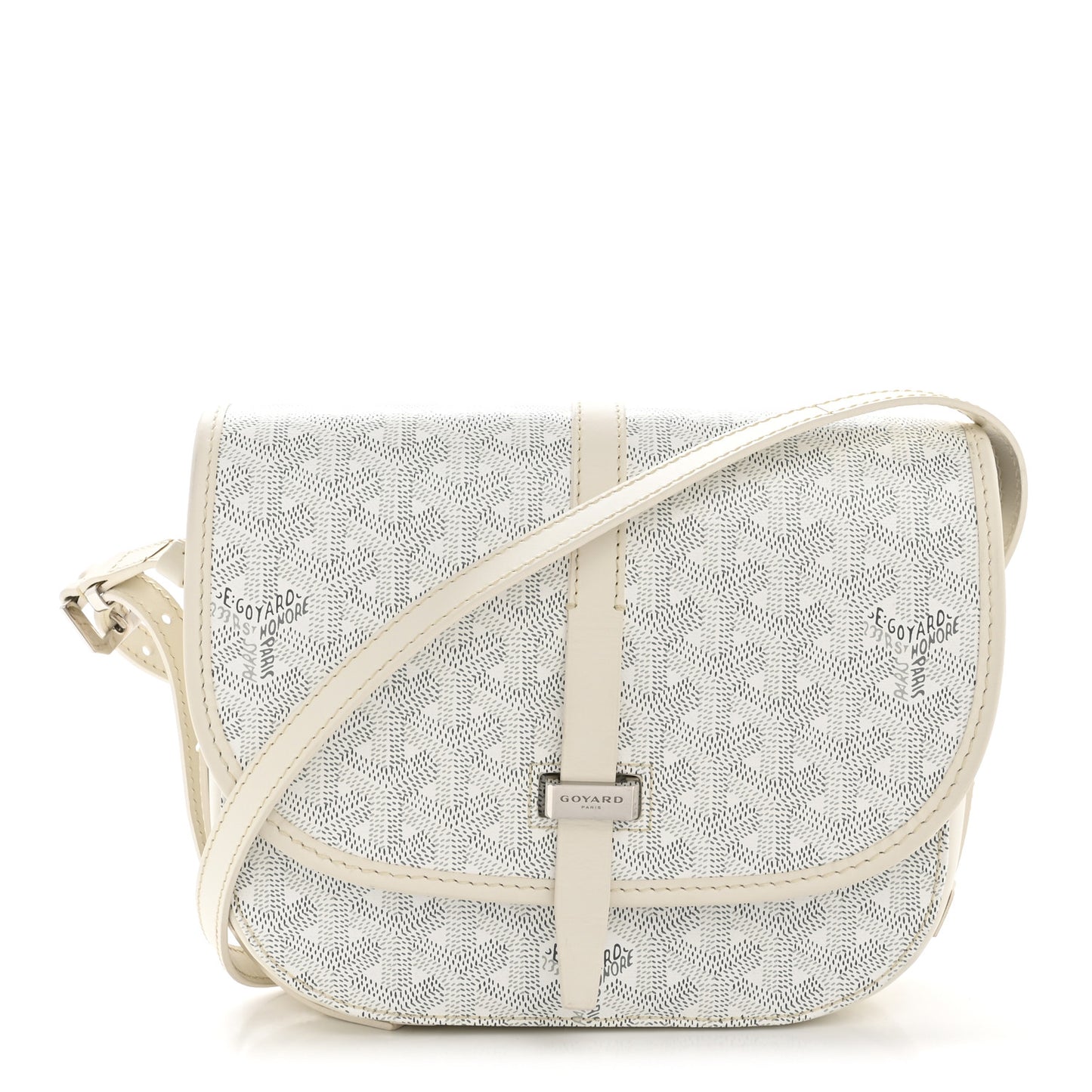 Goyardine Belvedere II PM Messenger Bag White