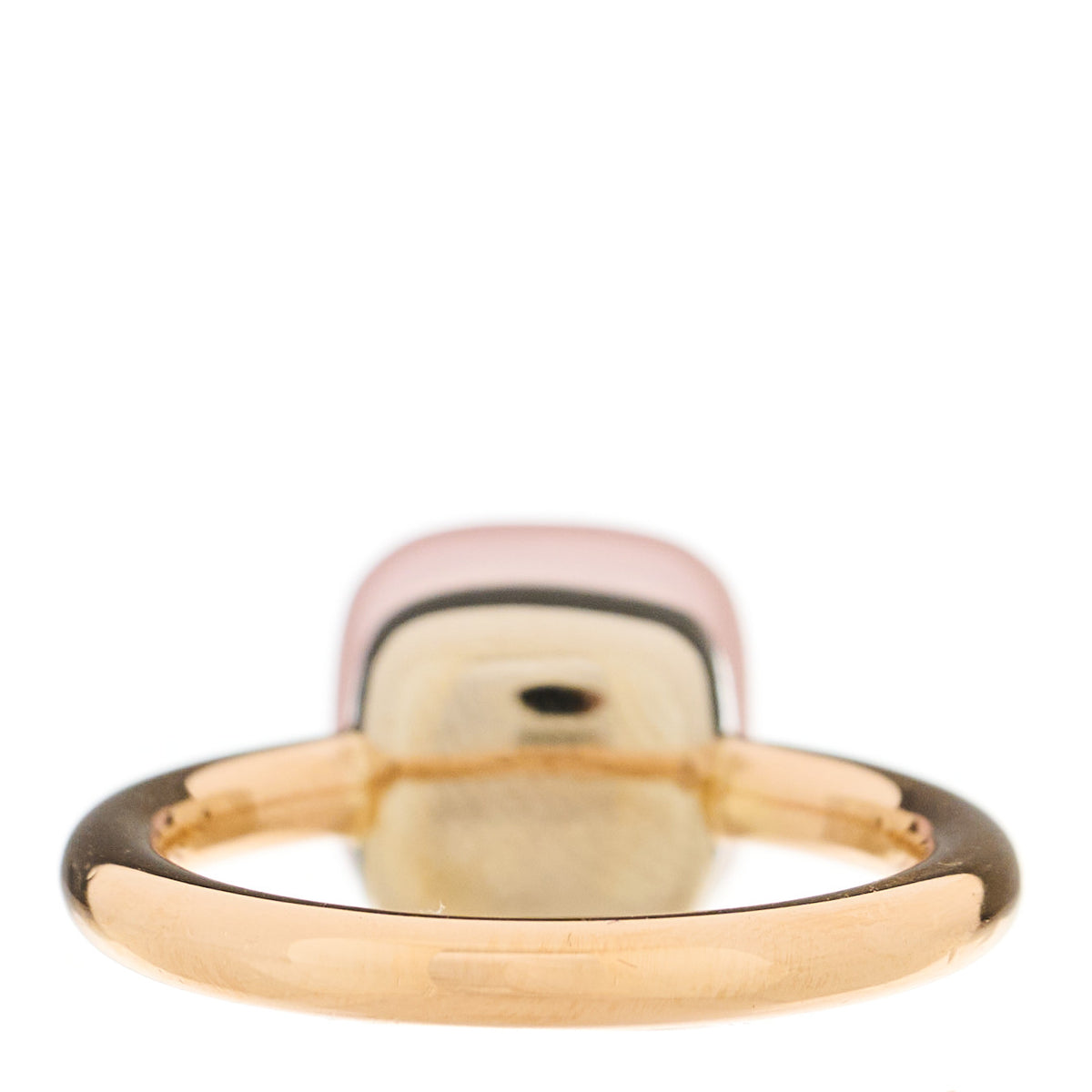 18K Rose Gold Rose Quartz Classic Nudo Ring 52 6