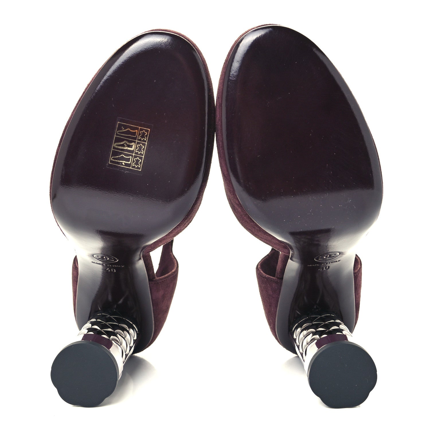 Chanel Suede Calfskin Pumps 40 Dark Purple 7 of 14