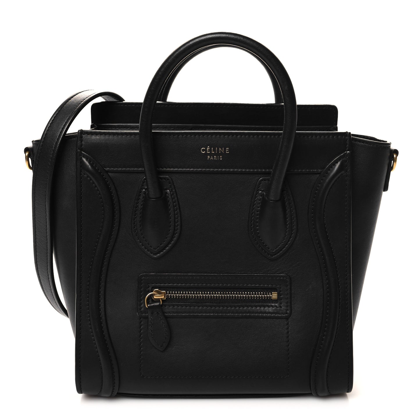 Smooth Calfskin Nano Luggage Black