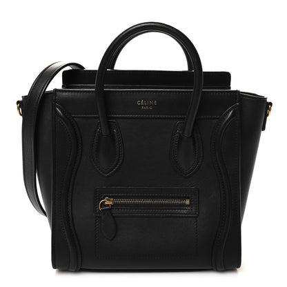 Celine Smooth Calfskin Nano Luggage Black 1 of 9