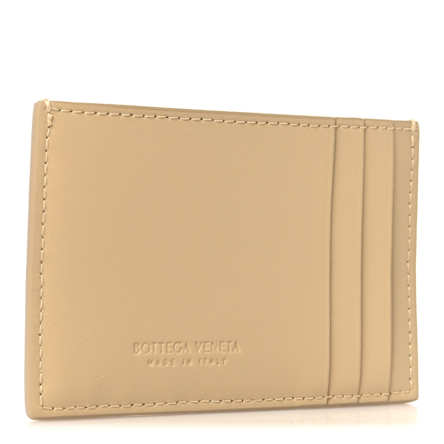 Nappa Intreccio Cassette Credit Card Holder Porridge