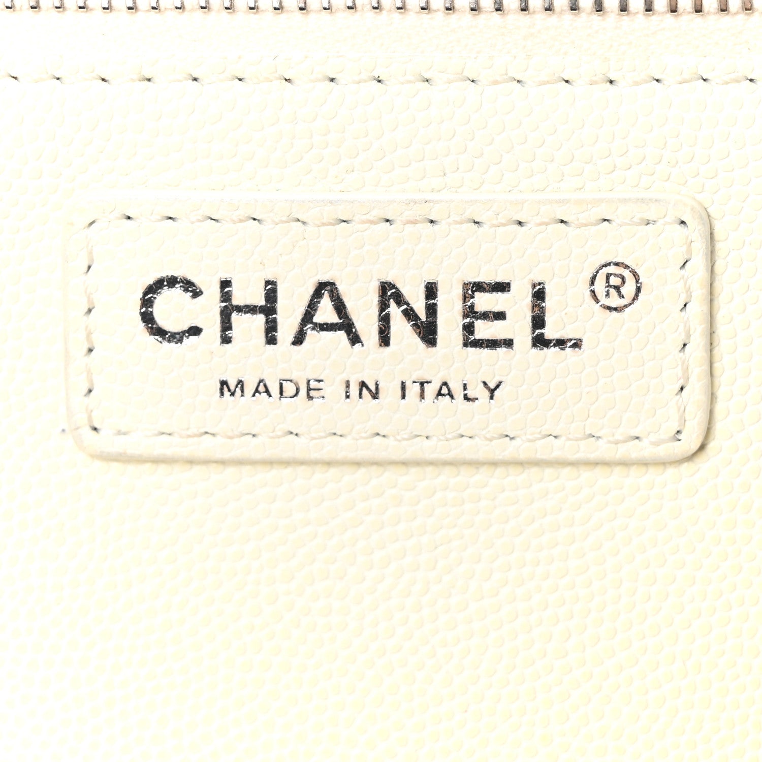 Chanel Caviar Stitched Large Lady Coco Shopping Tote White 6 of 10