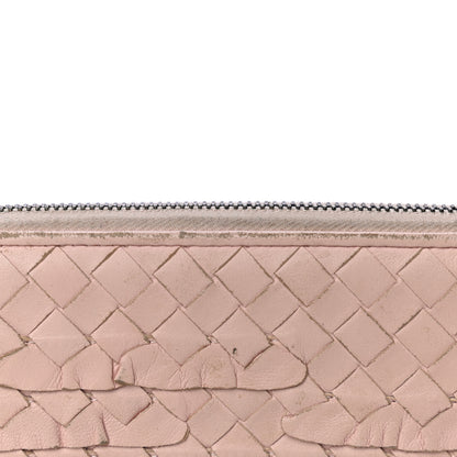 Bottega Veneta Nappa Intrecciato Zip Around Wallet Petal Pink 16 of 36