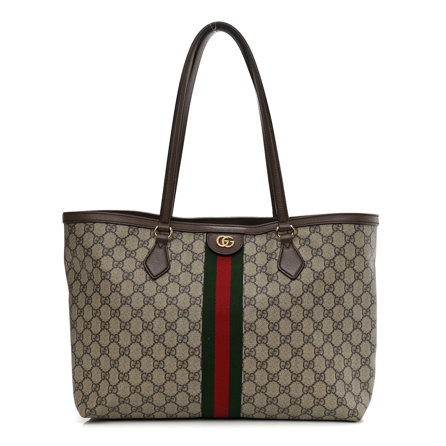 Gucci GG Supreme Monogram Medium Ophidia Shopping Tote Brown 1 of 11