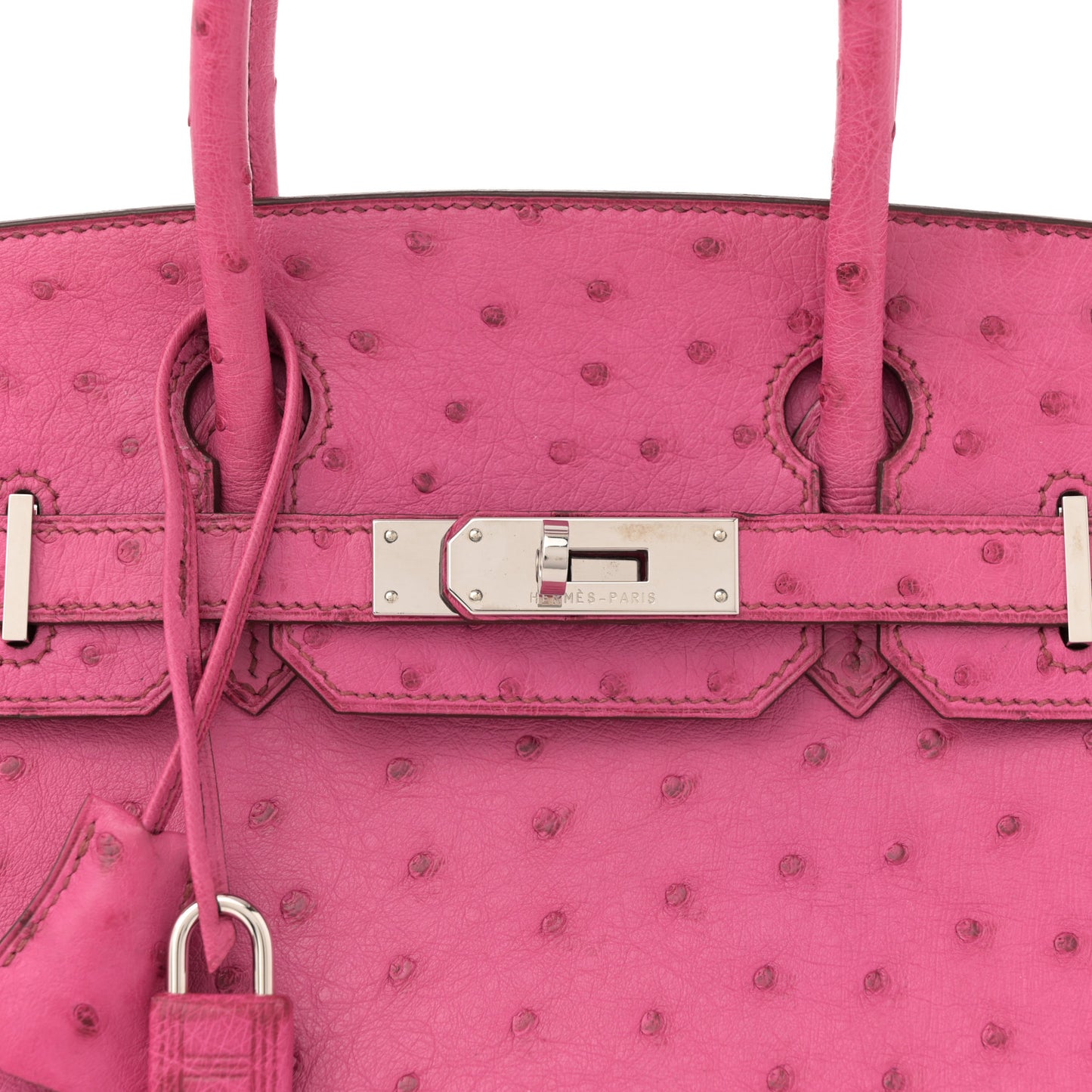 Ostrich Birkin 30 Fuchsia