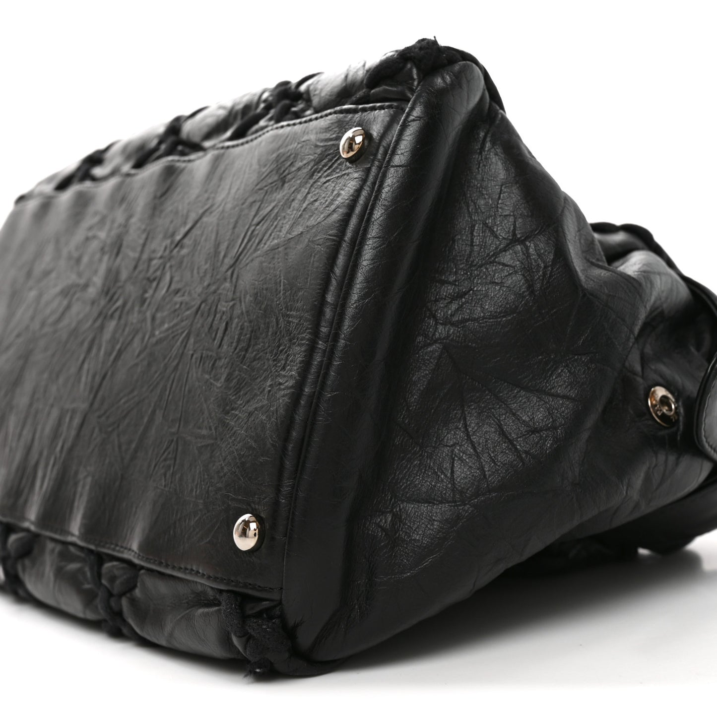 Calfskin Ultra Stitch Bowler Black