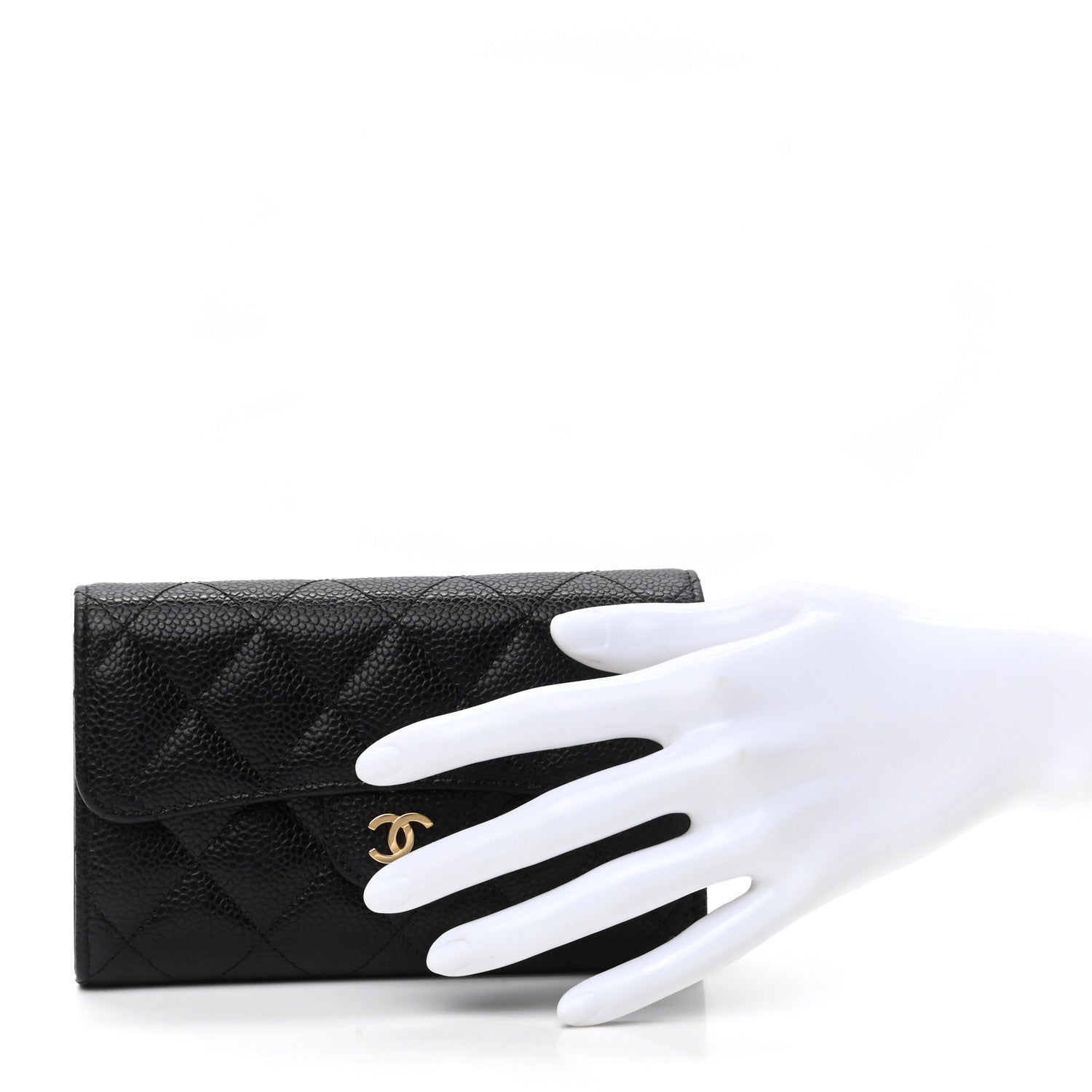Chanel Caviar Quilted Small Flap Wallet Black 2 of 8