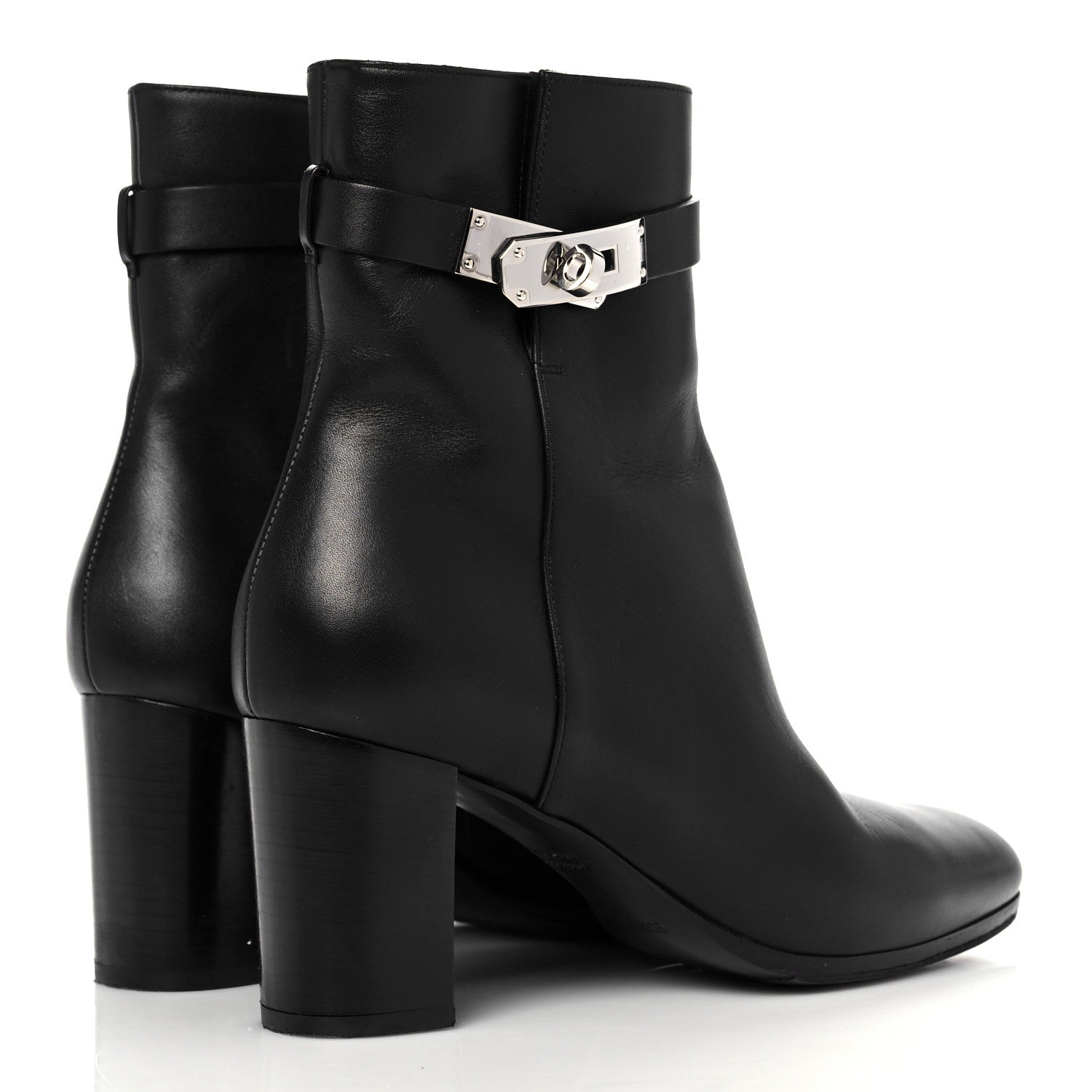 Hermes Calfskin Saint Germain Ankle Boots 38.5 Black 4 of 17