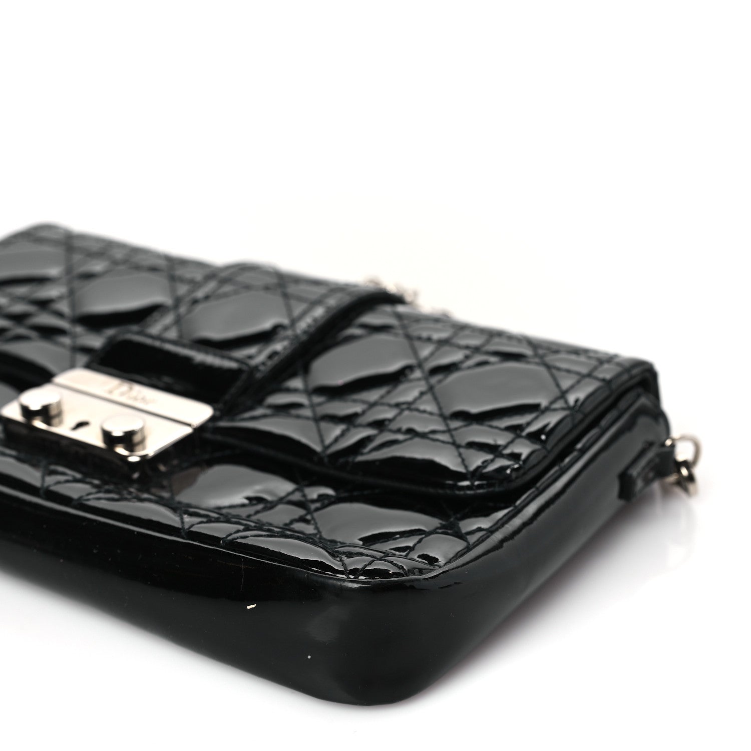 Christian Dior Patent Cannage New Lock Pouch Black 8 of 8