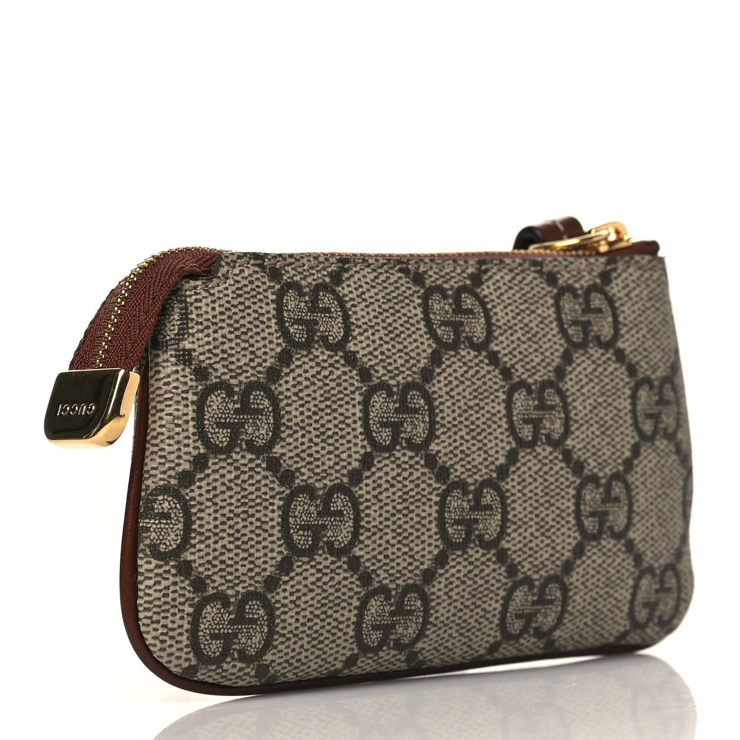 GG Supreme Monogram Key Case Beige Ebony Cuir