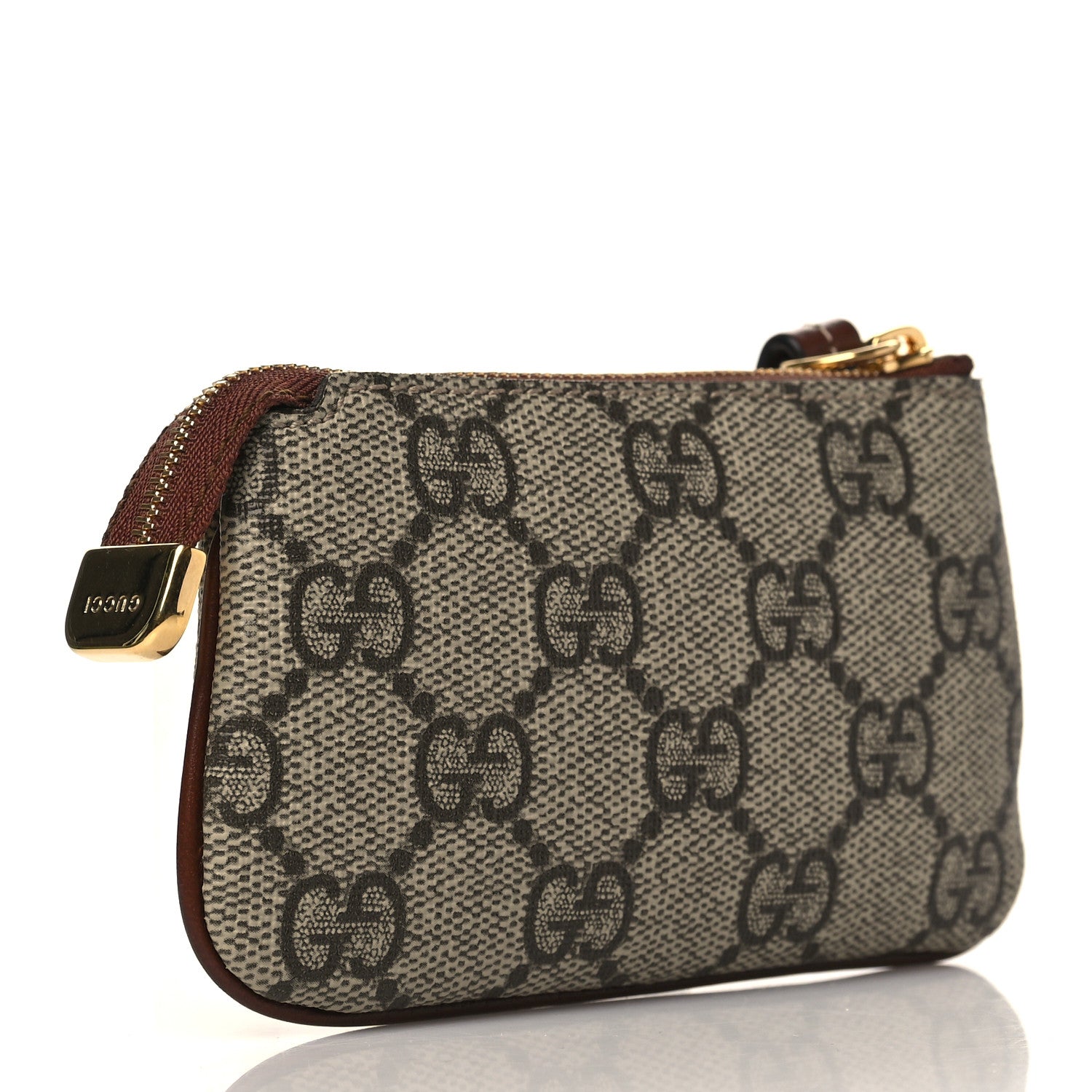Gucci GG Supreme Monogram Key Case Beige Ebony Cuir 3 of 8