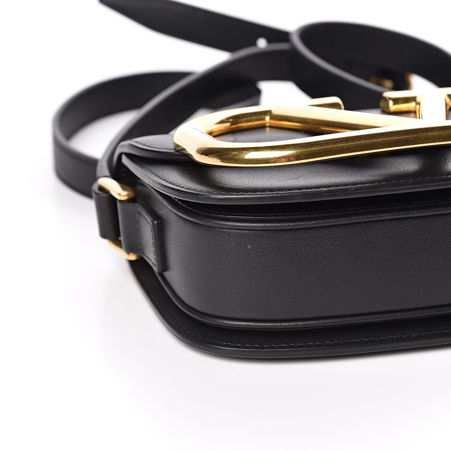 Calfskin Small Supervee Crossbody Bag Black