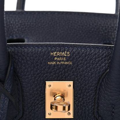 Hermes Togo Birkin 25 Bleu Nuit 6 of 9