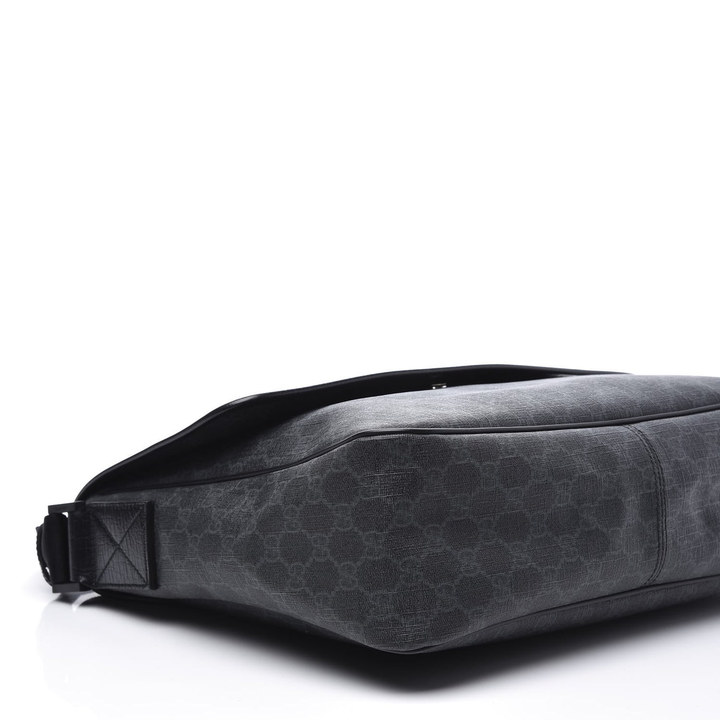 GG Plus Monogram Medium Flap Messenger Bag Black
