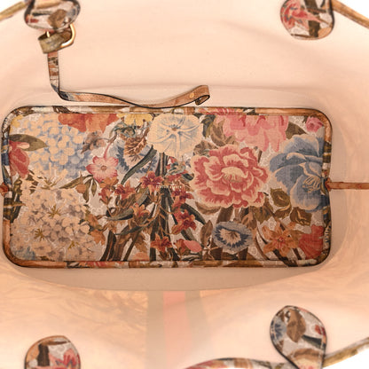 Gucci GG Supreme Monogram Water Flora Web Large Ophidia Tote Beige White Multicolor 6 of 12