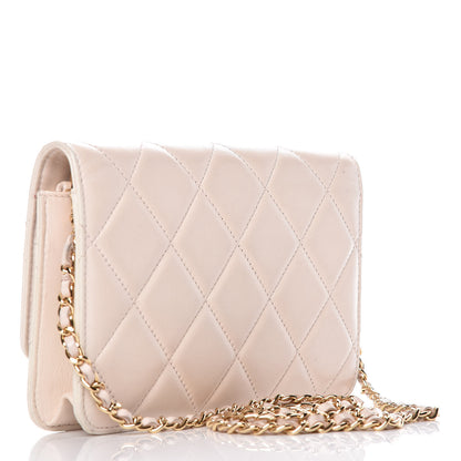 Chanel Lambskin Quilted Golden Class Wallet on Chain WOC Light Pink 3 of 13