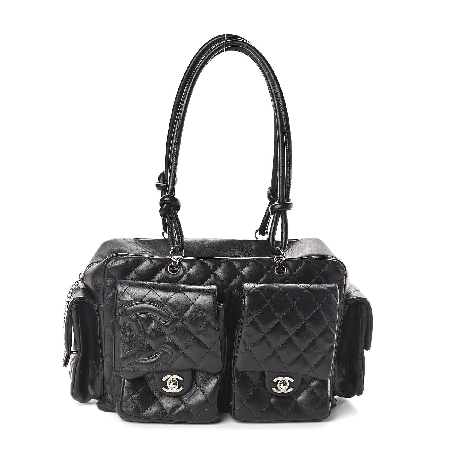 Chanel Calfskin Quilted Large Cambon Multipocket Reporter Black 1 of 10