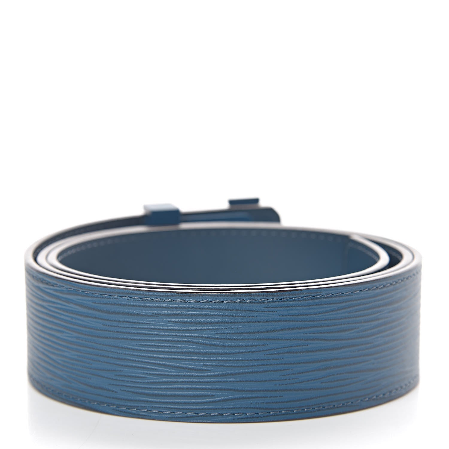 Louis Vuitton Epi 40mm LV Initiales Belt 95 38 Cyan 3 of 6