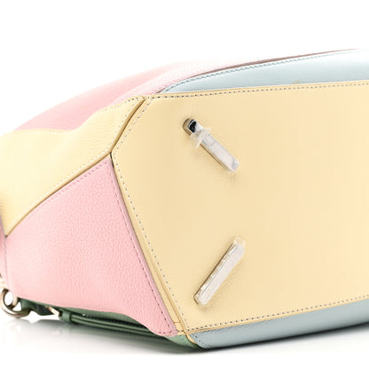 Loewe Calfskin Colorblock Medium Wrapped Handle Puzzle Bag Pink Multicolor 8 of 10