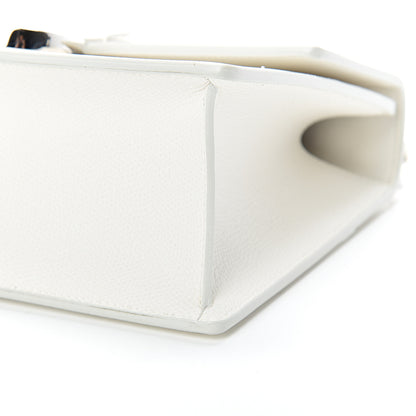 Christian Dior Grained Calfskin 30 Montaigne Chain Flap Bag White 8 of 12