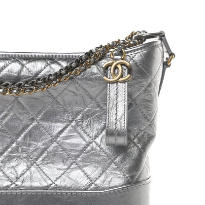 Chanel Metallic Aged Calfskin Quilted Medium Gabrielle Silver 8 of 11