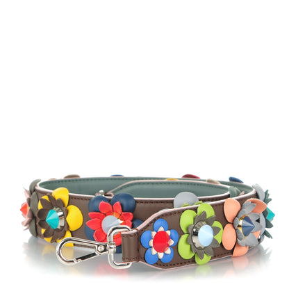 Fendi Vitello Dolce Flowerland Studded Strap You Moresco Malachite 1 of 4