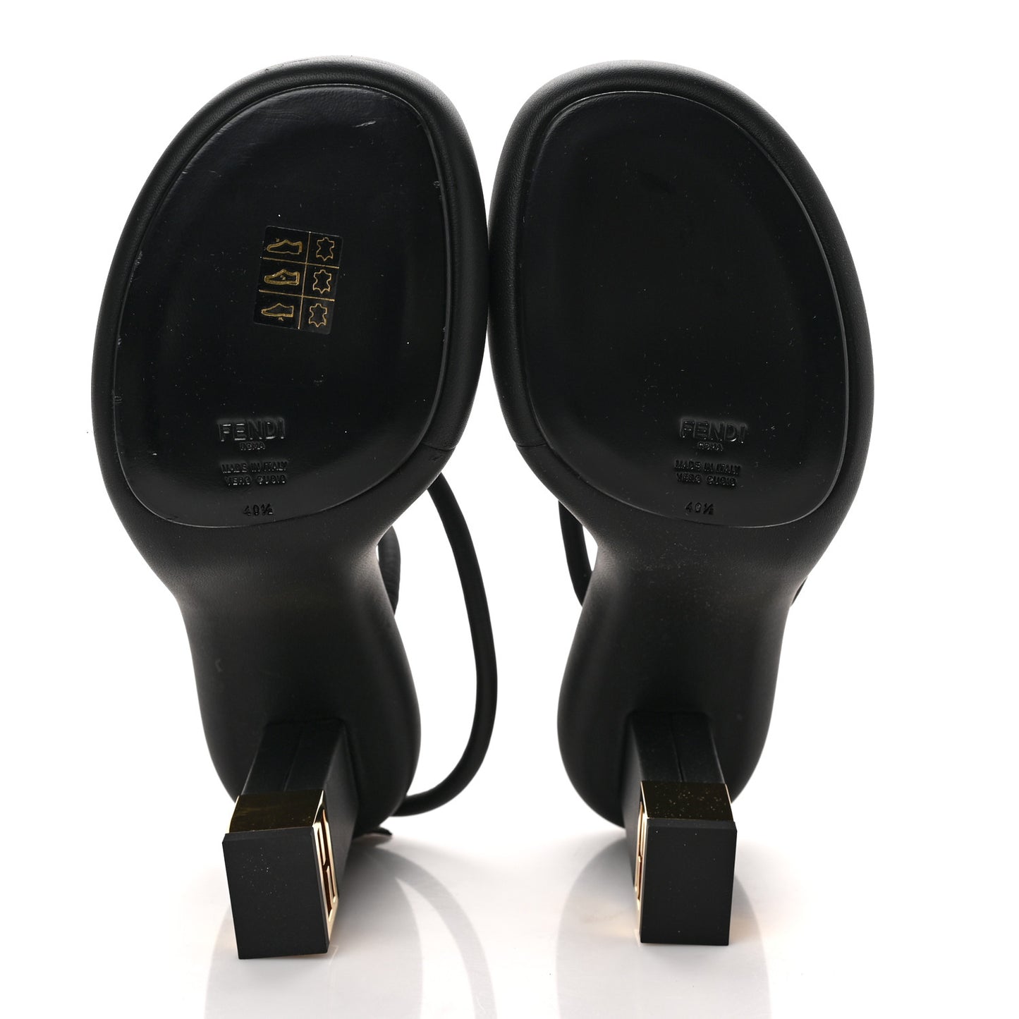 Nappa Baguette Ankle Strap 30/110mm Platform Sandals 40.5 Black