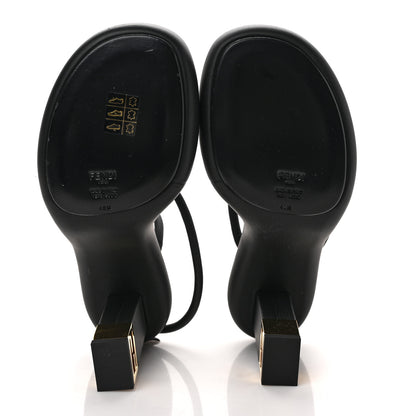 Fendi Nappa Baguette Ankle Strap 30/110mm Platform Sandals 40.5 Black 5 of 8