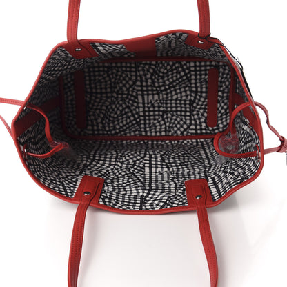 MCM Visetos Medium Liz Reversible Shopper Tote Black Red 5 of 15