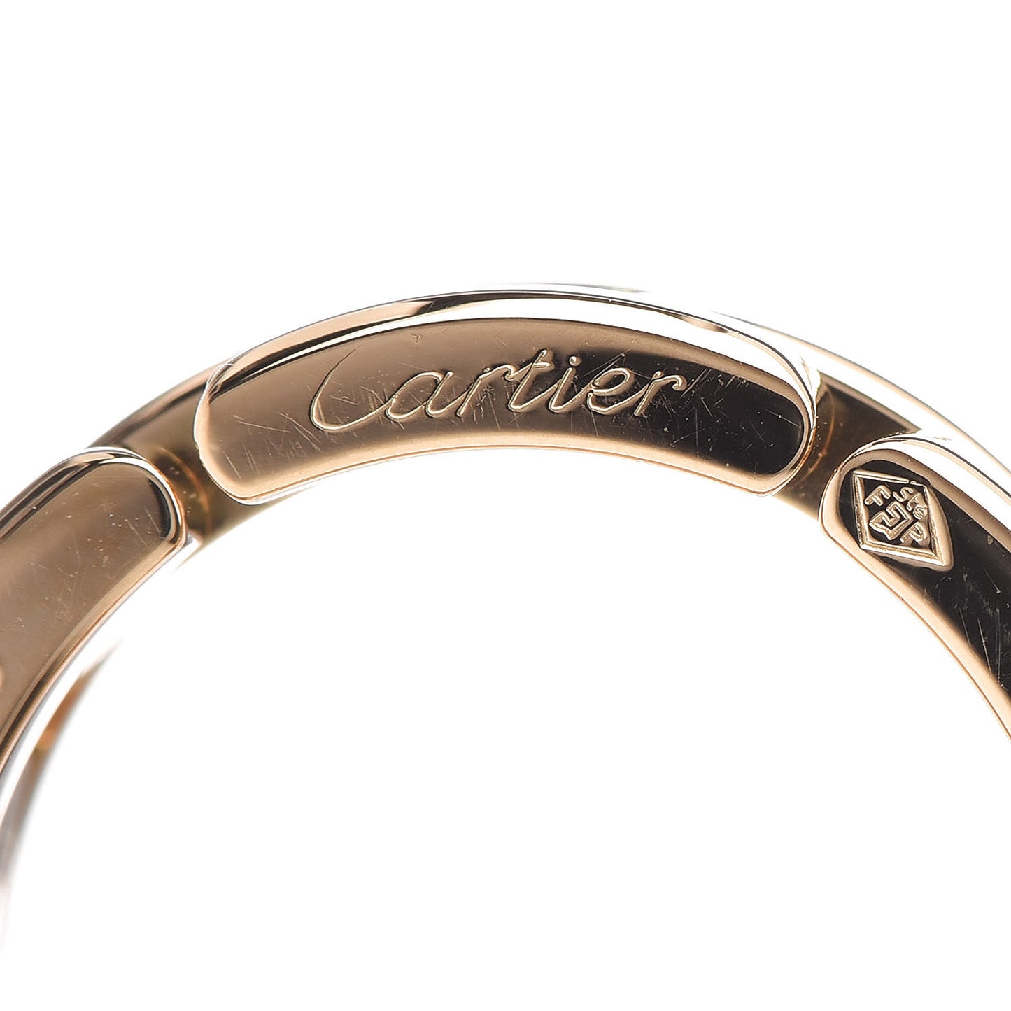 18K Yellow Gold Maillon Panthere 3 Rows Ring 50 5.25