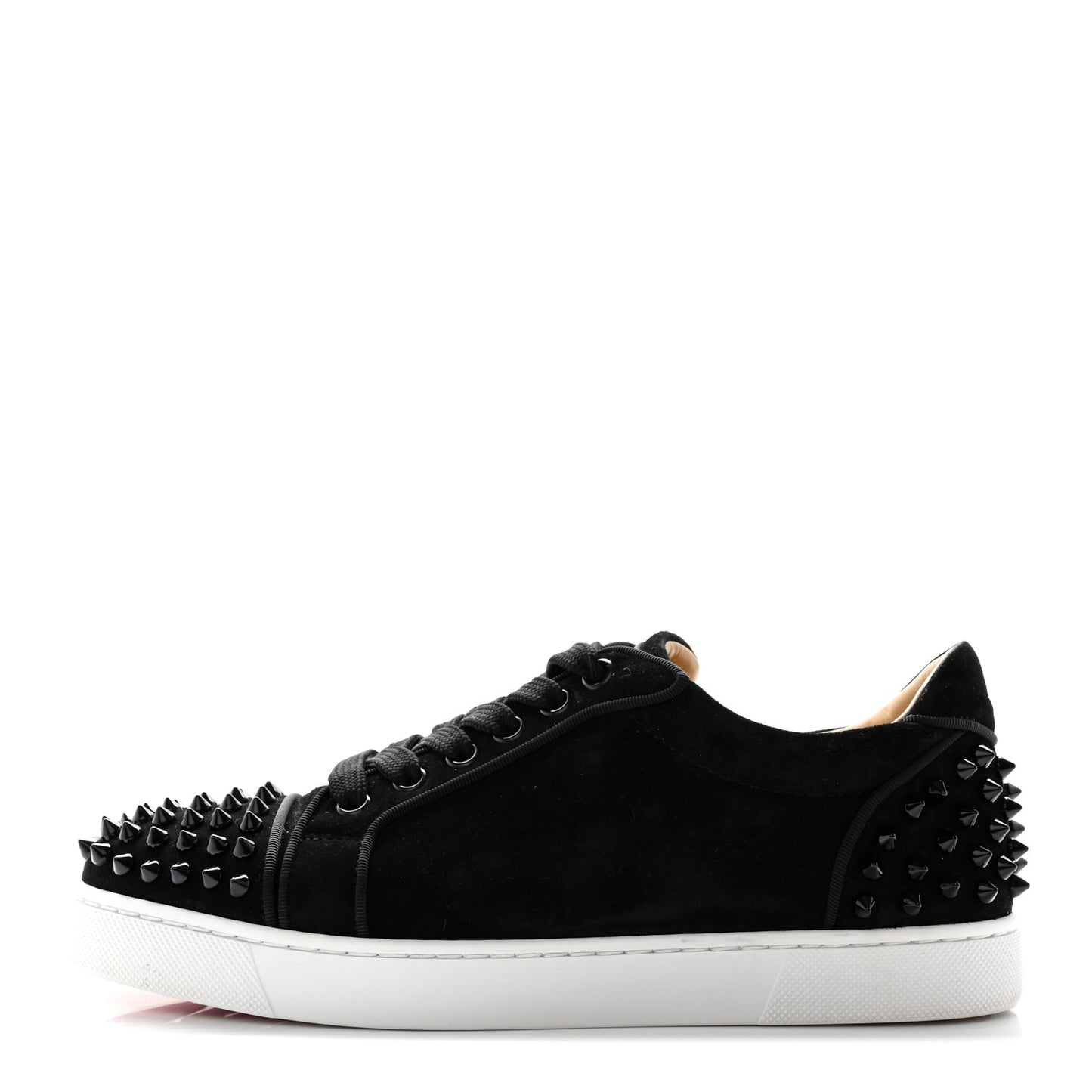 Veau Velours Spikes Womens Vieira Flat Sneakers 37 Black