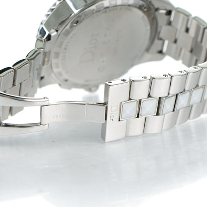 Christian Dior Stainless Steel Diamond Sapphire 38mm Christal Chronograph Quartz Watch White 8 of 9