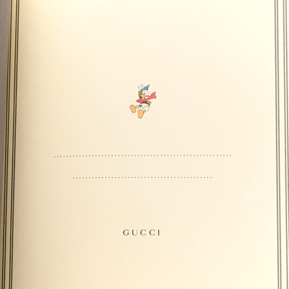 Gucci X DISNEY GG Supreme Monogram Donald Duck Notebook Beige Multicolor New Acero 7 of 8