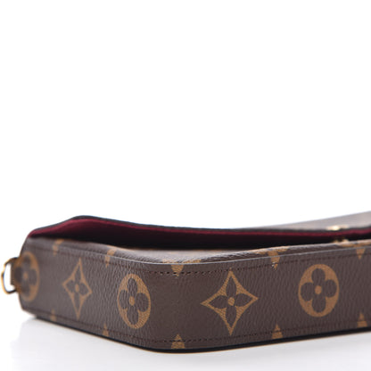Louis Vuitton Monogram Pochette Felicie Chain Wallet Fuchsia 6 of 9
