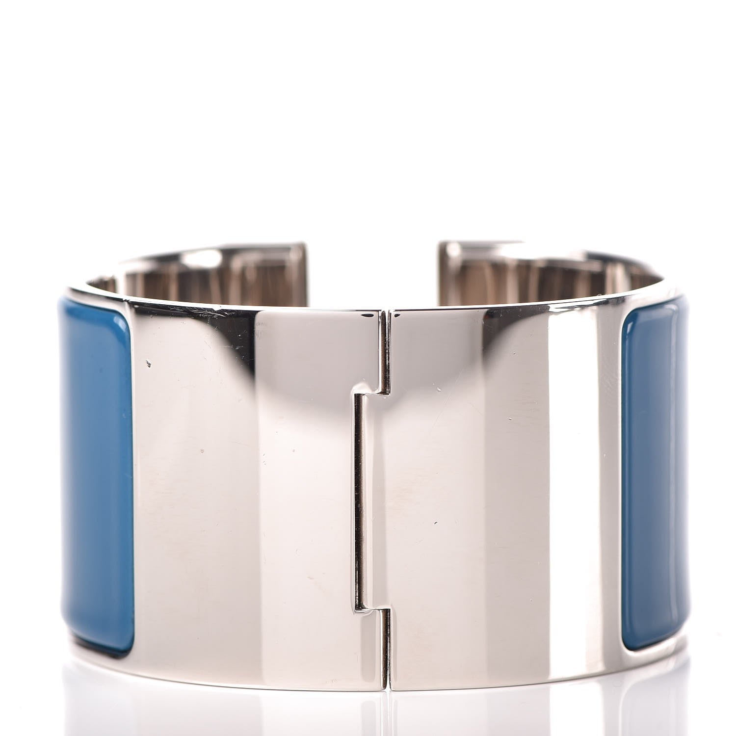 Hermes Enamel Clic Clac H Bracelet Extra Wide PM Bleu Profond 3 of 5