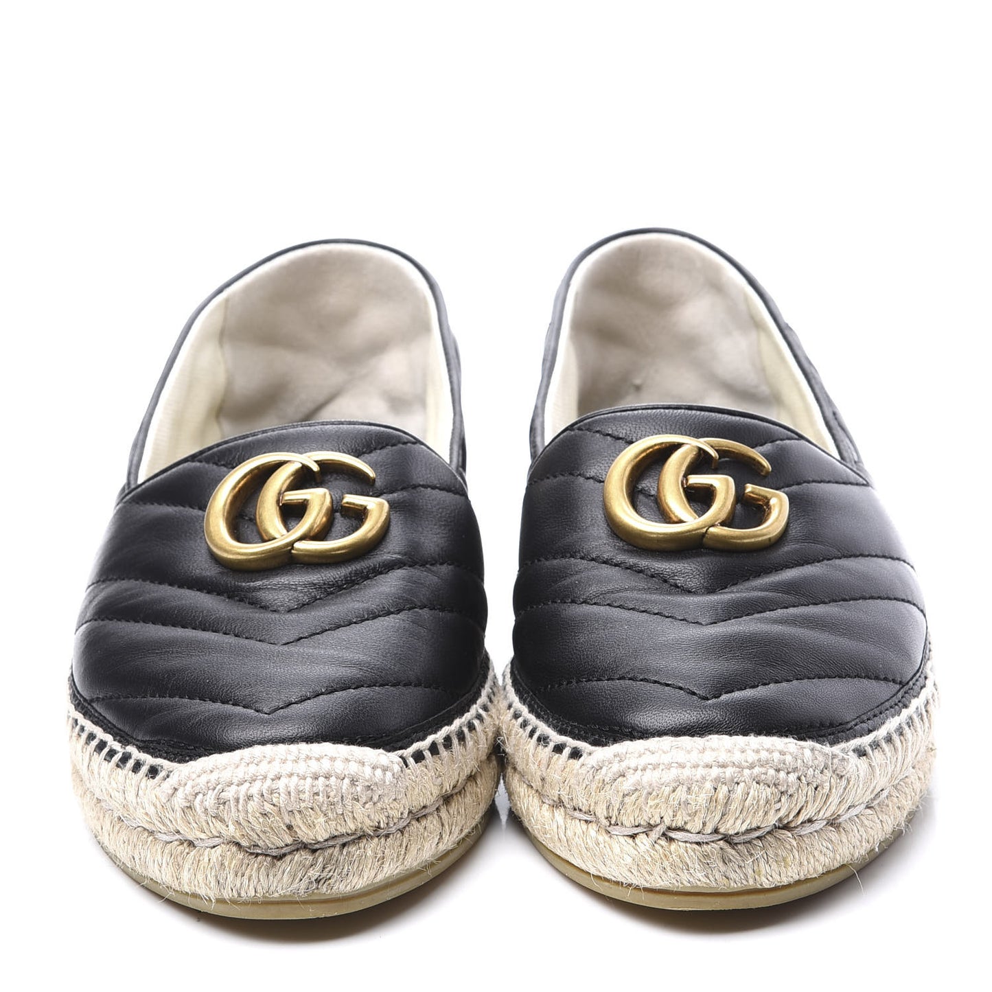 Nappa Matelasse GG Marmont Espadrilles 37 Black