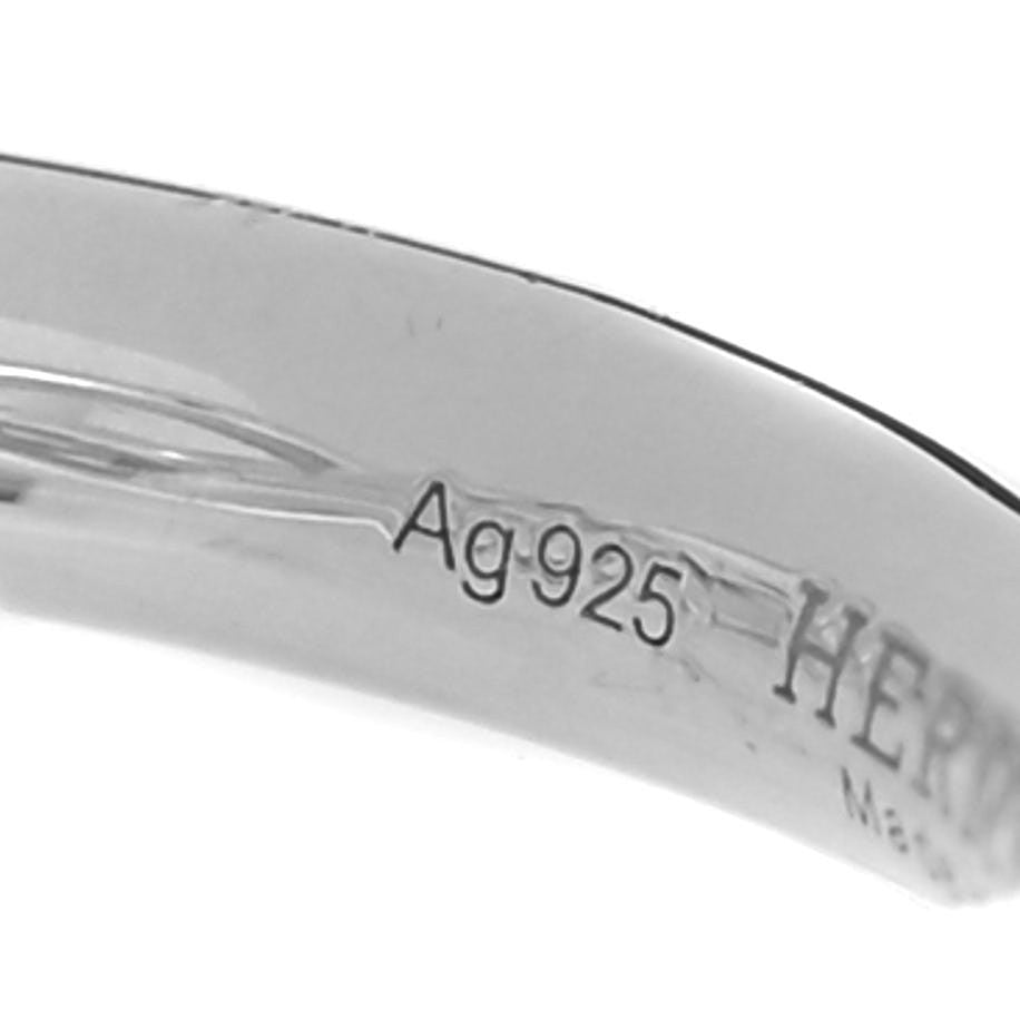Hermes Sterling Silver GM Croisette Ring 50 5.5 5 of 6