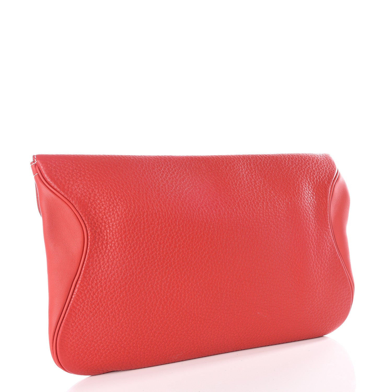 Hermes Swift Taurillon Clemence Vache Hunter Virevolte Pochette Vermillon Rouge Casaque Fauve 2 of 11