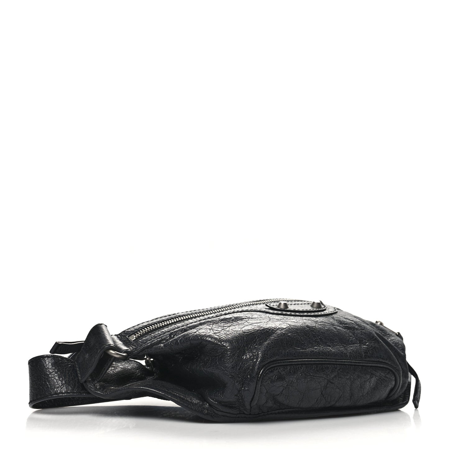 Lambskin Classic Hardware Neo Lift Hip Bag Black