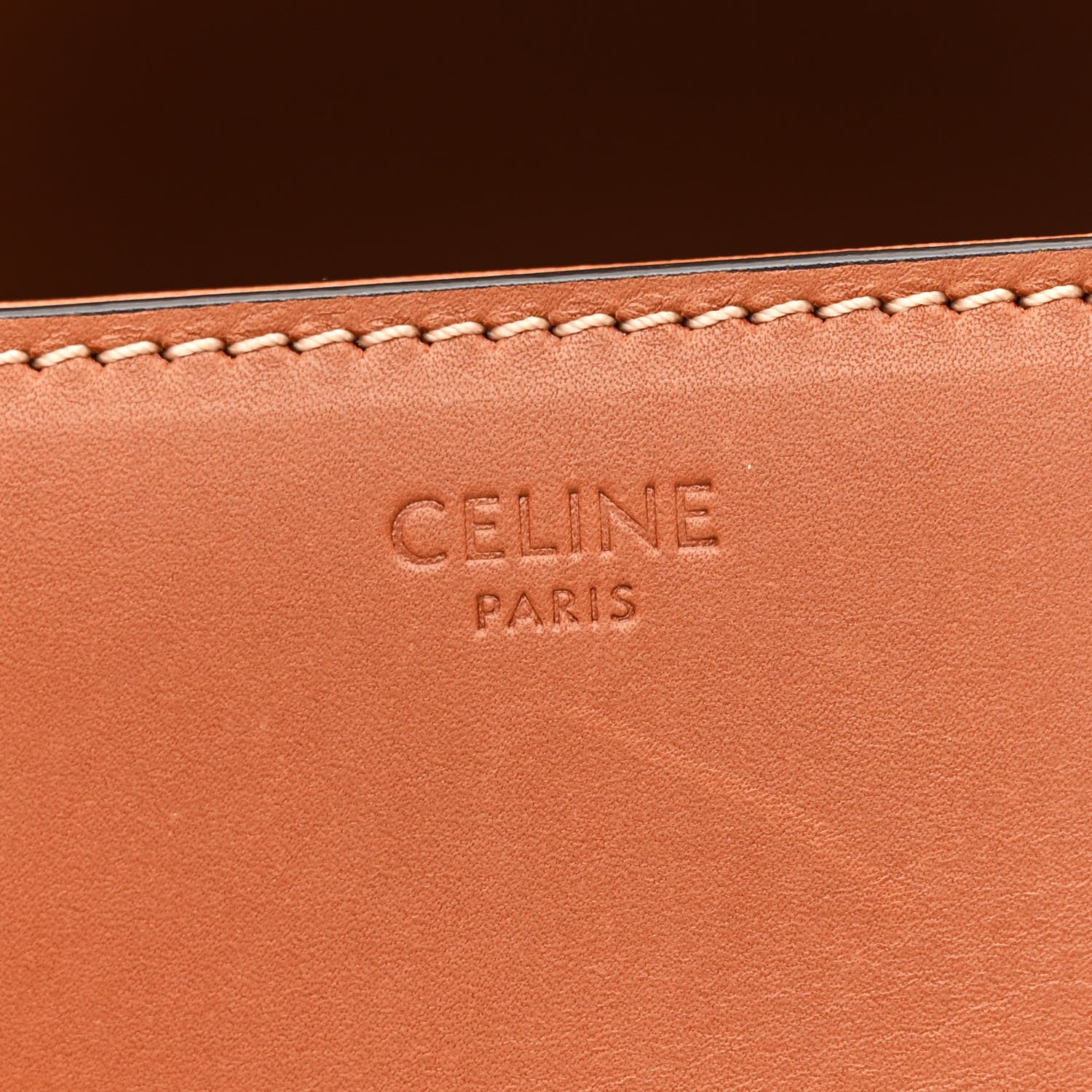 Celine Natural Calfskin Medium Triomphe Tan 6 of 10