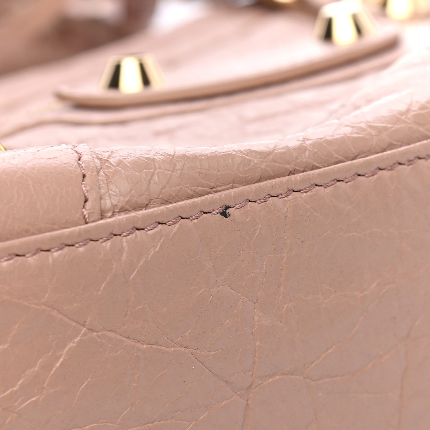 Agneau Classic Gold Hardware Mini City Rose Des Sables