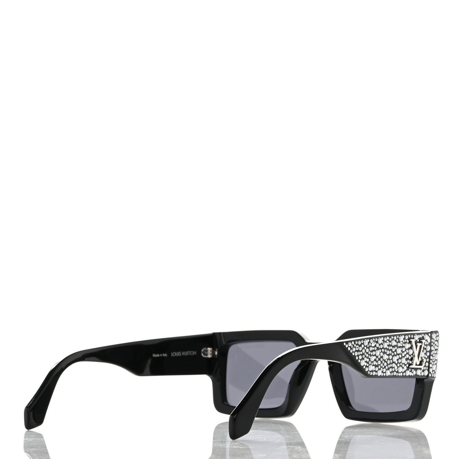 Louis Vuitton Acetate LV Clash Pearls & Strass Sunglasses Z2396W Black 4 of 7