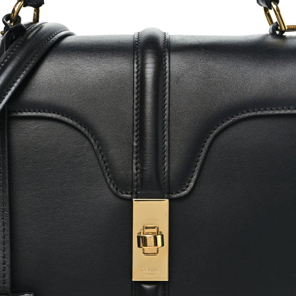 Celine Satinated Calfskin Small 16 Top Handle Bag Black 7 of 9